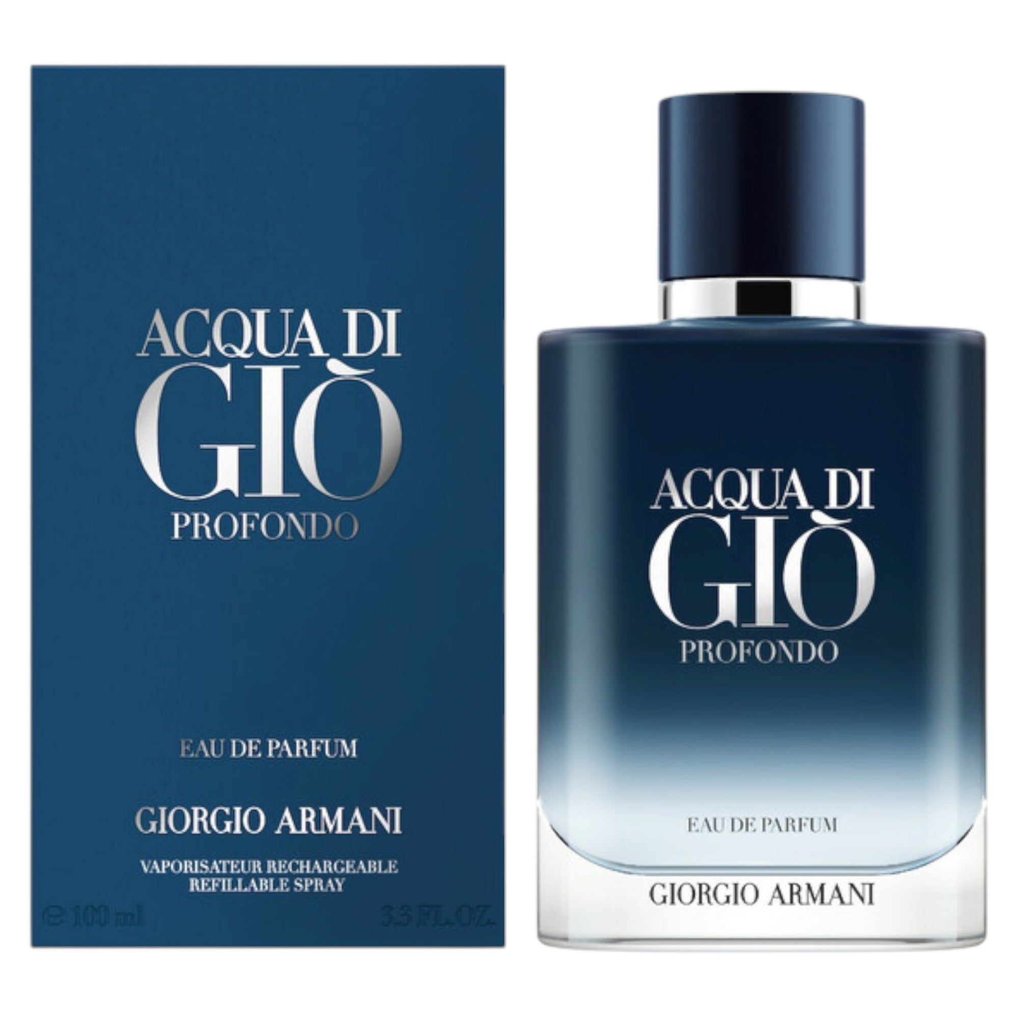 Giorgio Armani, Acqua di Gio Profondo, Parfymvatten, För män, Påfyllningsbar, 100 ml