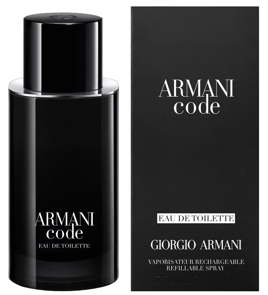 Giorgio Armani, Code, Eau de Toilette, För män, Påfyllningsbar, 75 ml