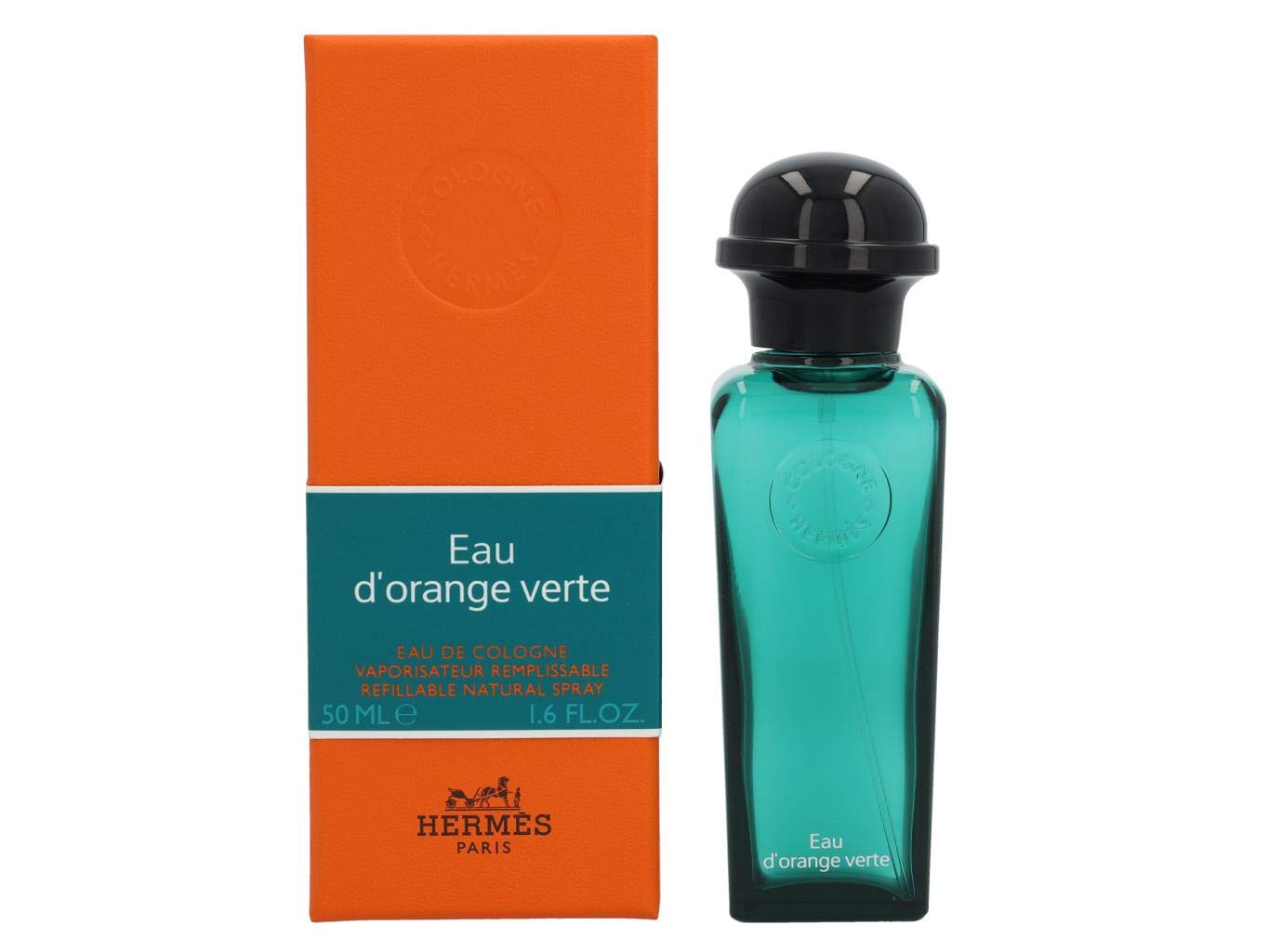 Hermes, Eau d'Orange Verte, Eau de Cologne, Unisex, Påfyllningsbar, Individuell, 50 ml
